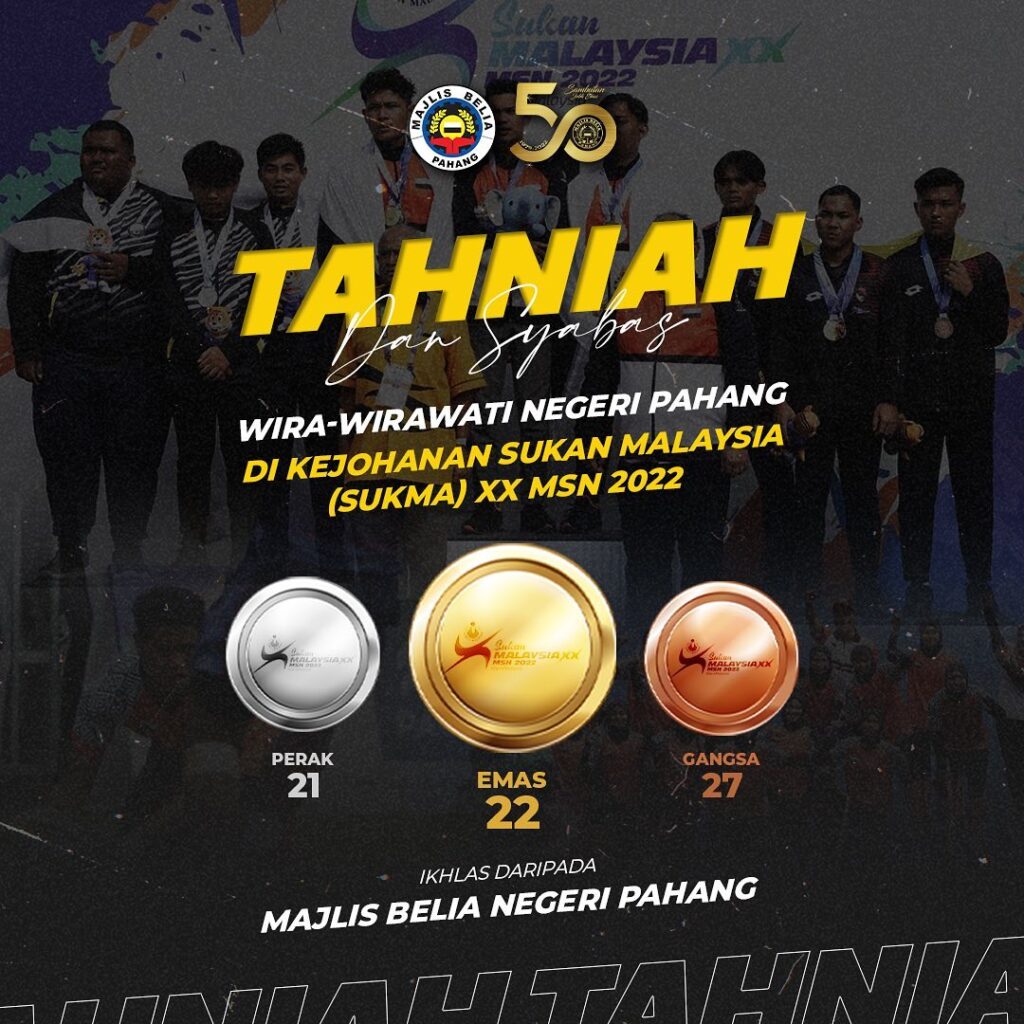 Tahniah Dan Syabas Kepada Wira-Wirawati Negeri Pahang Di Kejohanan ...